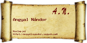 Angyal Nándor névjegykártya